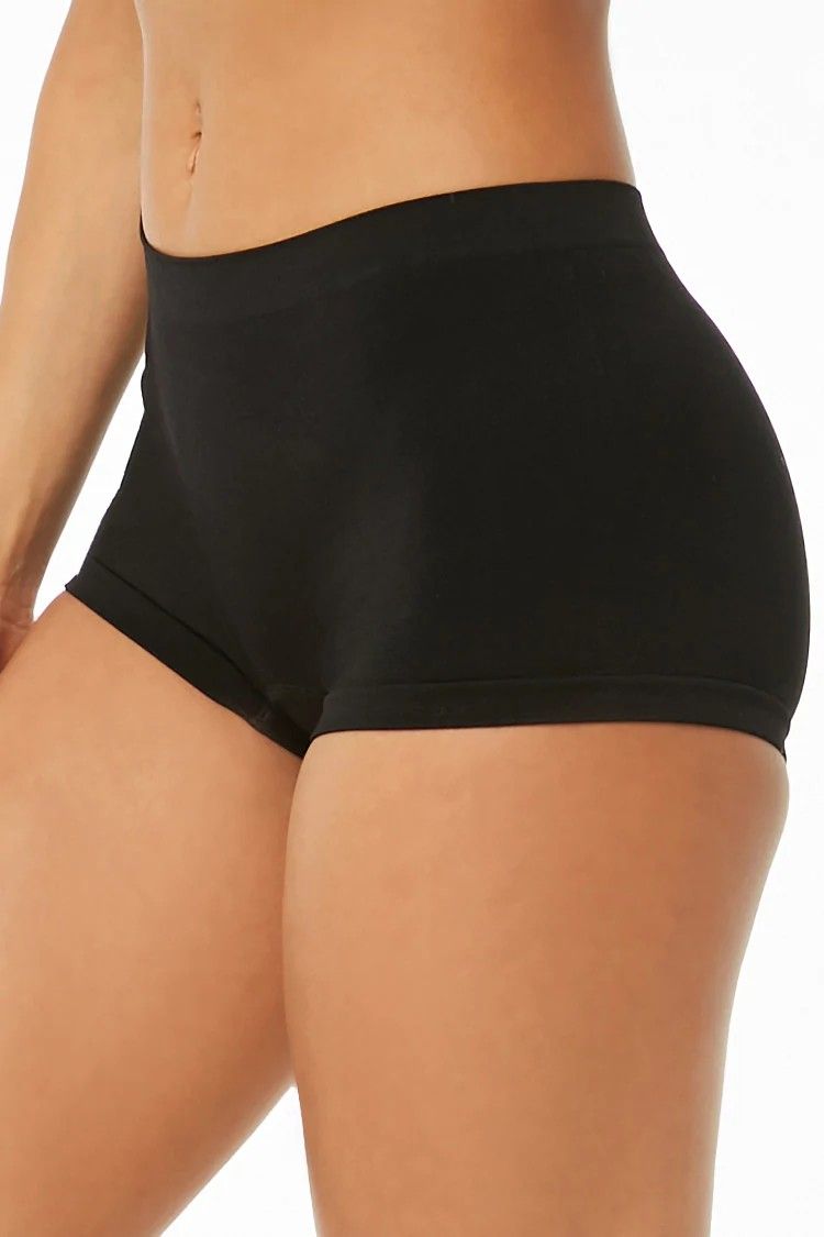 Black Stretchy Shortie Shorts|Size: S