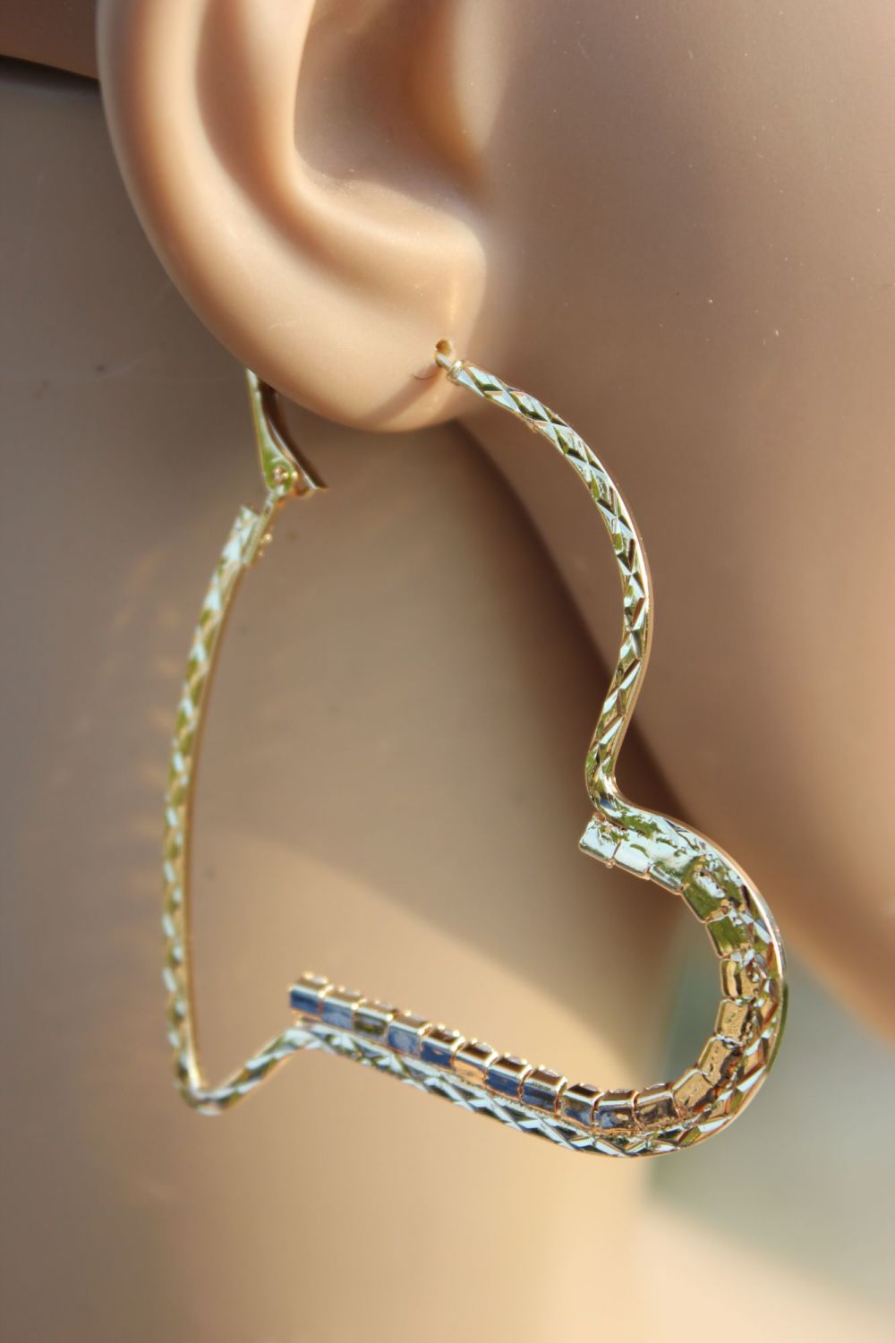 Gold/Rhinestone Trim Earrings