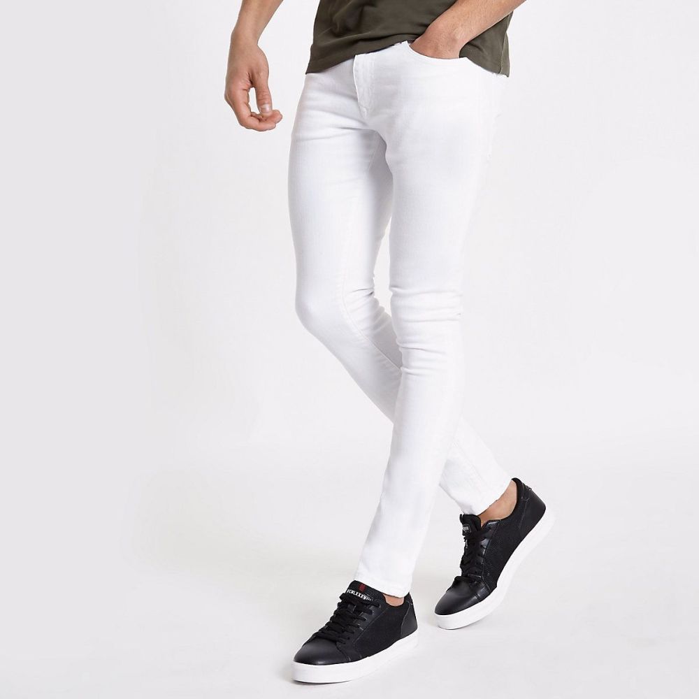 #0080|Super Skinny Stretch White Jean|Size: W42 L32 (RI)