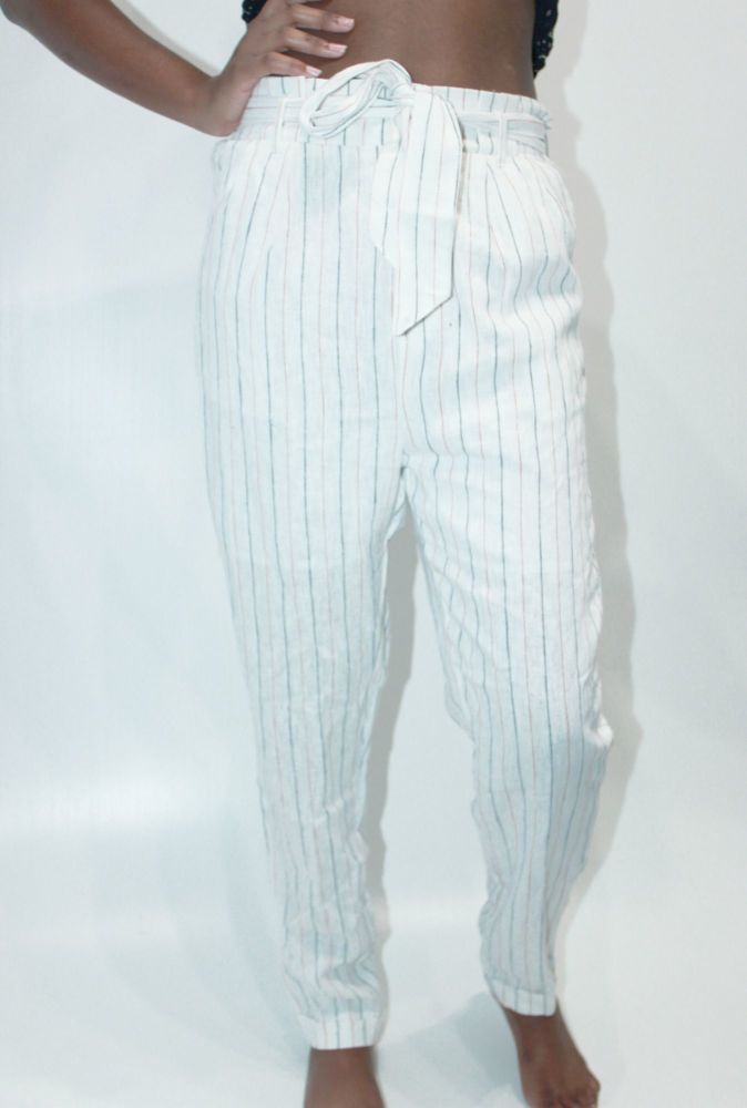 Stripes Linen Pants|Size: S