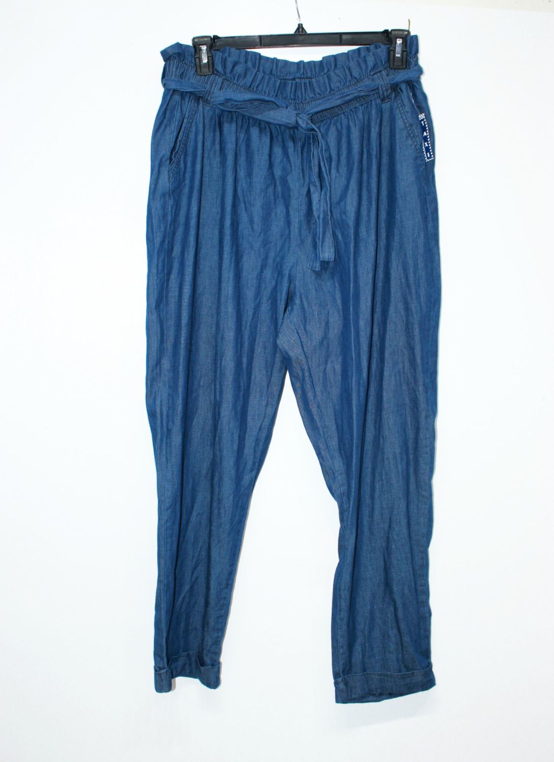 Tie Waist Denim Pants|Size: 2X