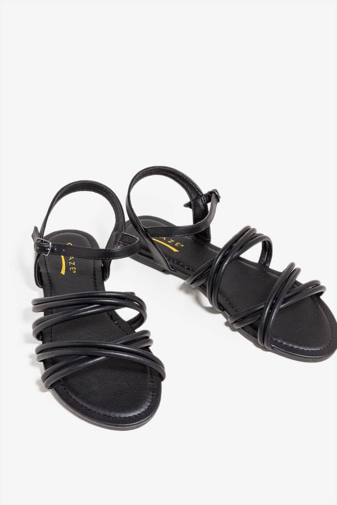 Strappy Flat Sandals - Size 8