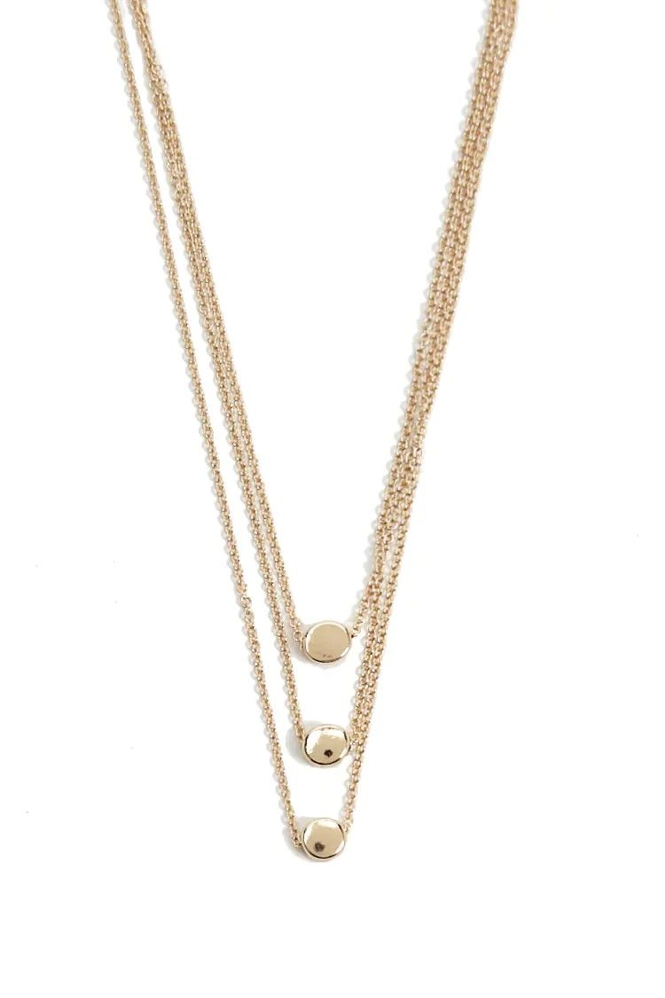 Layered Gold Pendant Necklace
