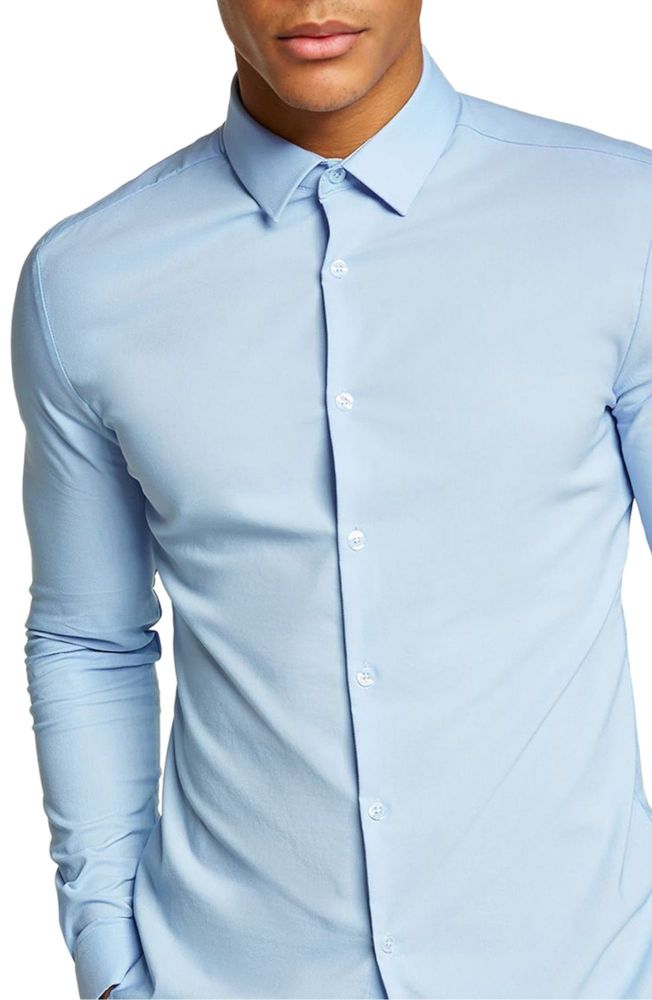 Top Man Long Sleeve Muscle Fit Shirt Size: 2XL