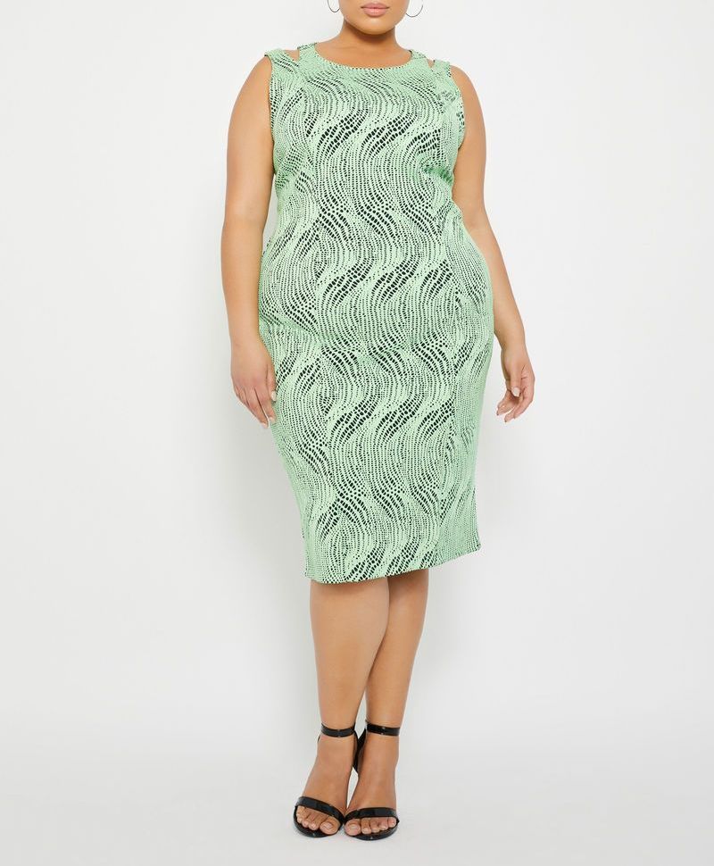 #D052 Sleeveless Scoop Neckline Dress Size: 1X