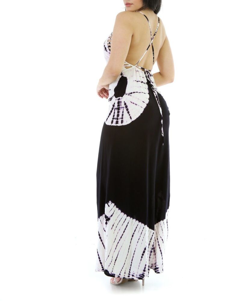 B043| Long Maxi Tie-Die Dress|Size: M