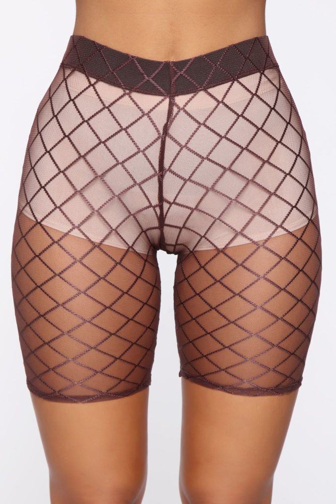 High Rise Mesh Biker Short Size: S SKU: H768792