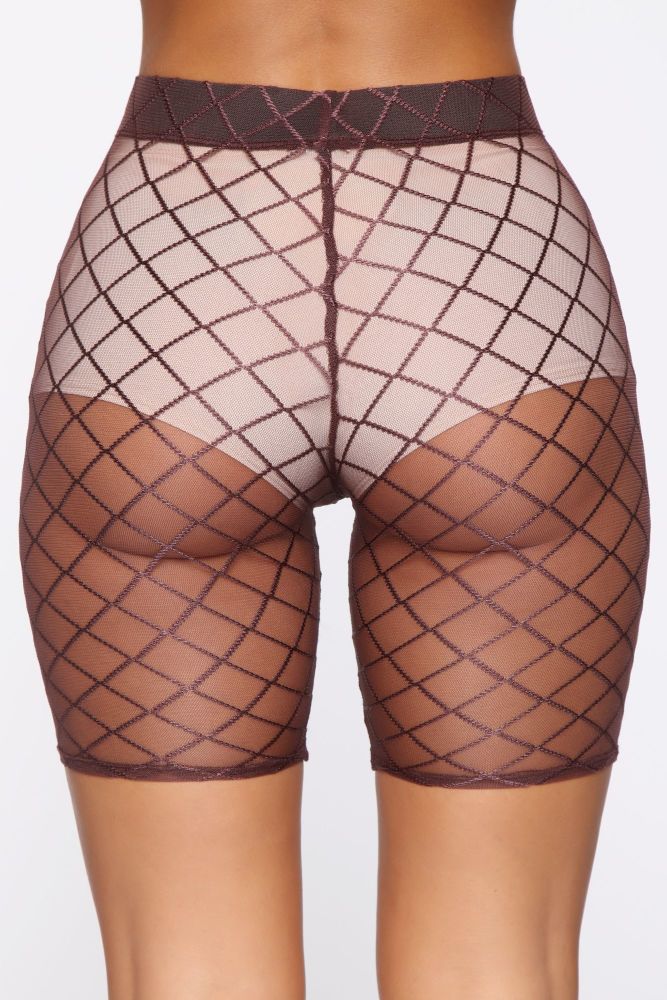 High Rise Mesh Biker Short Size: S SKU: H768792
