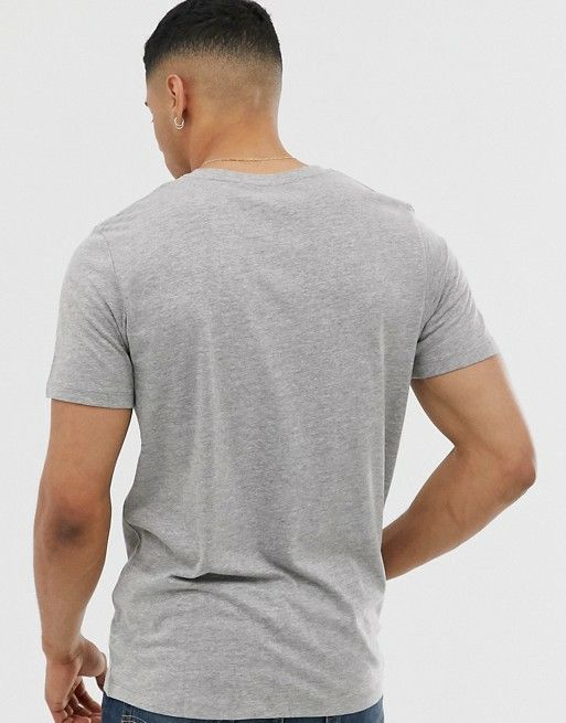 Short Sleeves Gray Print Front T-shirt Size: M