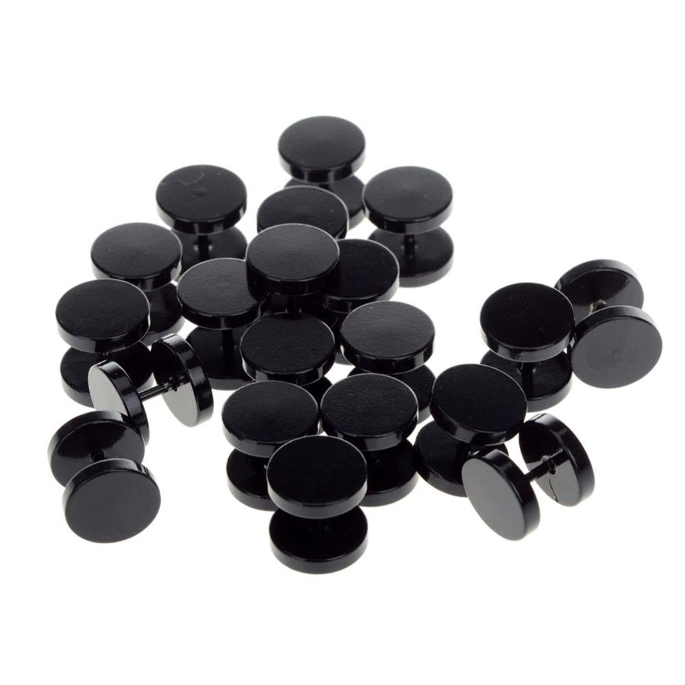 Stainless Steel Black Earrings