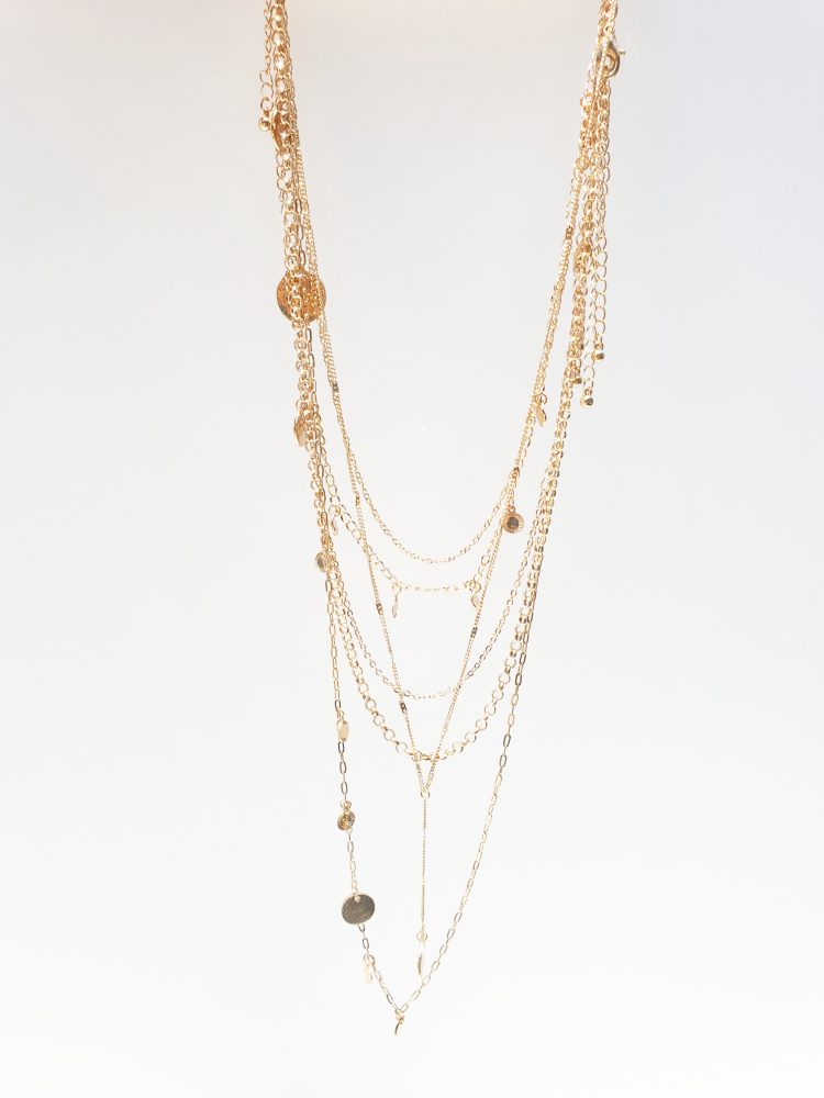 6PC Gold Layered Necklace Set