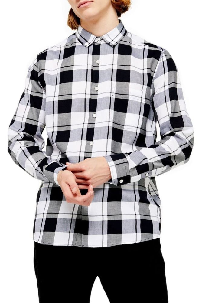 '90s style Slim Fit Check Shirt|Size: S