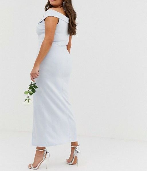 G000|Bridesmaid  Bardot Neckline Long  Dress Size: 3XL