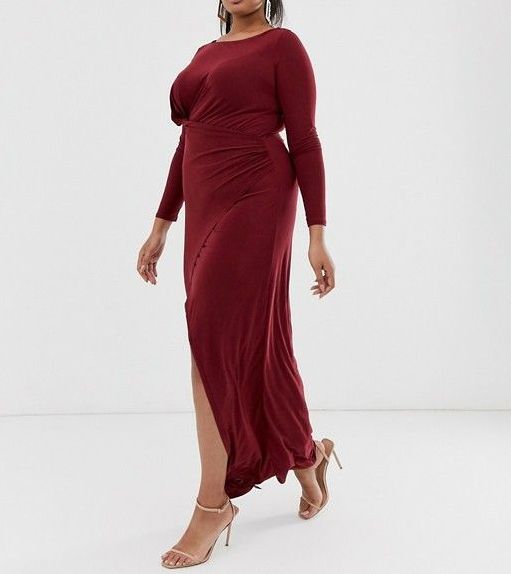 F003|Long Sleeve Maxi Dress Size: 2XL