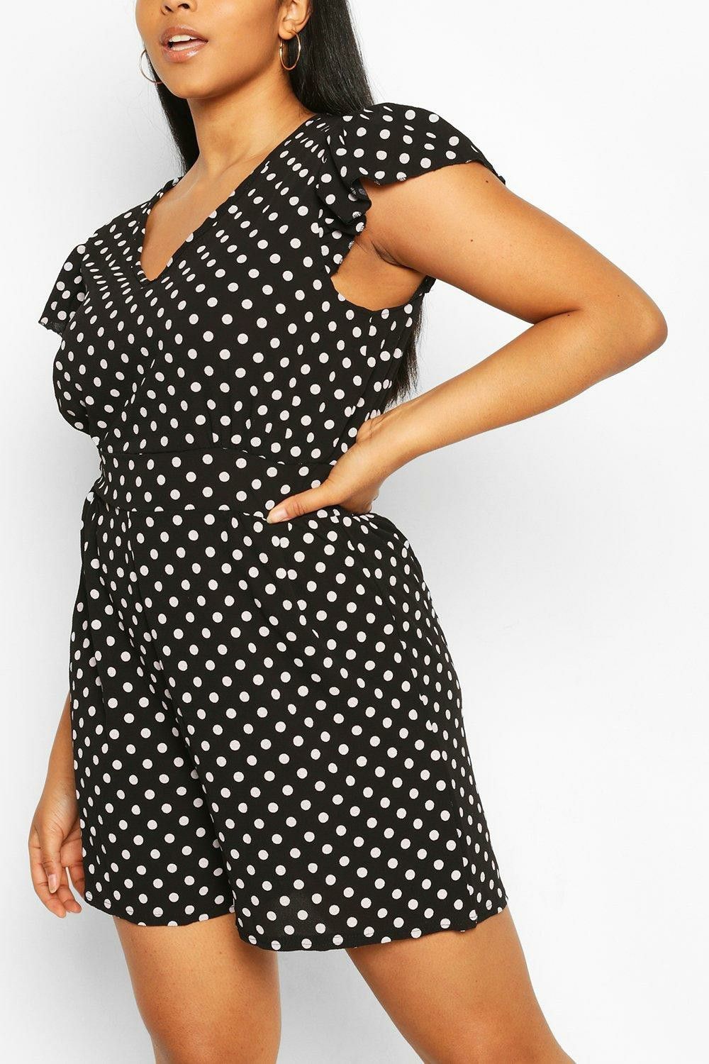 Polka Dot Ruffle Romper|Size: 12