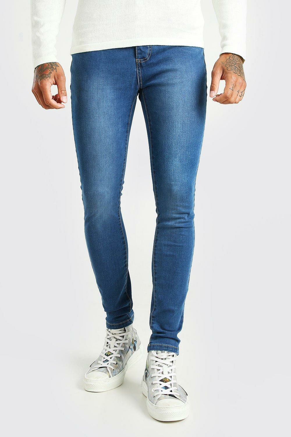 #G0002|Mid Blue Super Skinny Fit Jeans|Size: 36