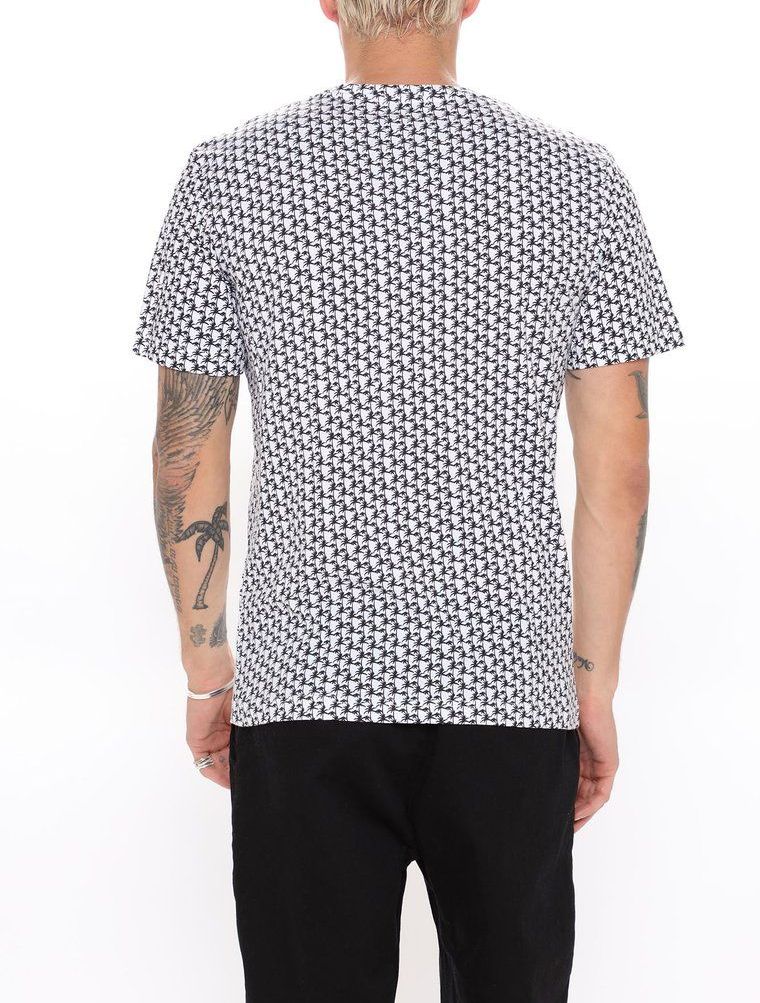 Printed Crew Neck Short Sleeve T-Shirt|Size: M