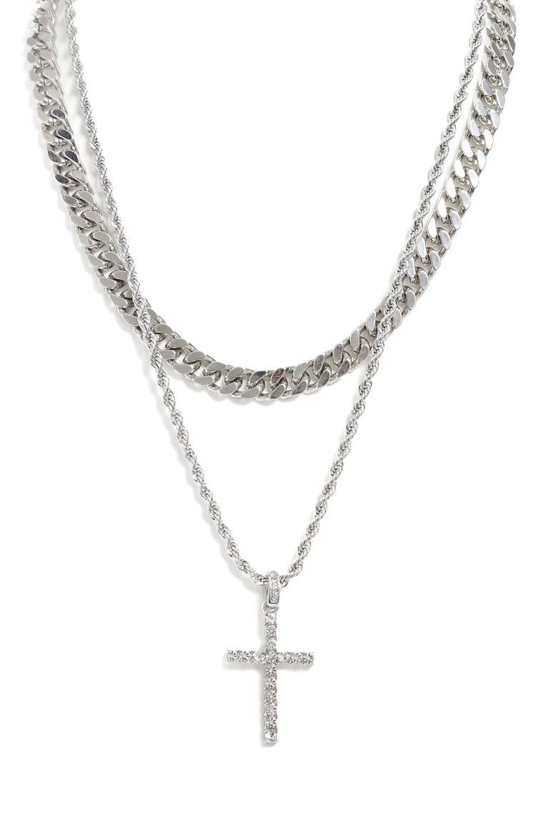 2 Piece Silver Chain Set