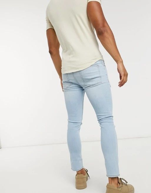 Super Skinny Heavy Rips Denim Jeans|Size: W38 L30