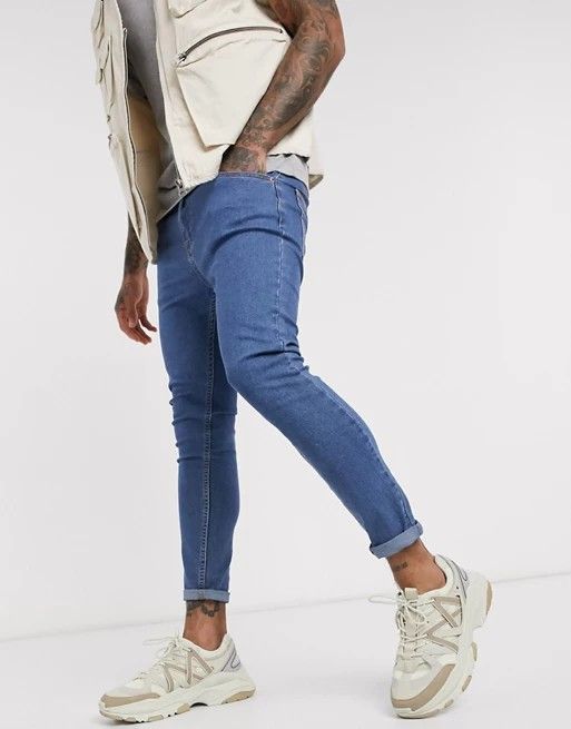 Super Skinny Mid Blue Jeans Size: W42 L32
