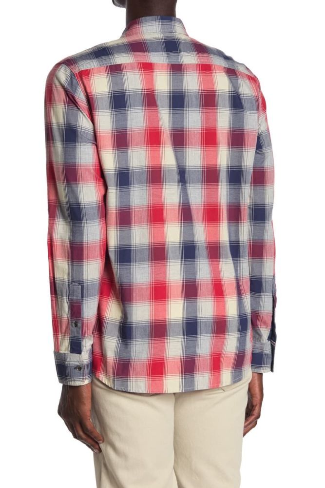 Plaid Long Sleeve Shirt|Size: L