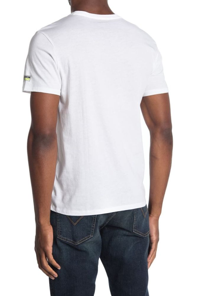 Graphic Print White T-Shirt|Size: L