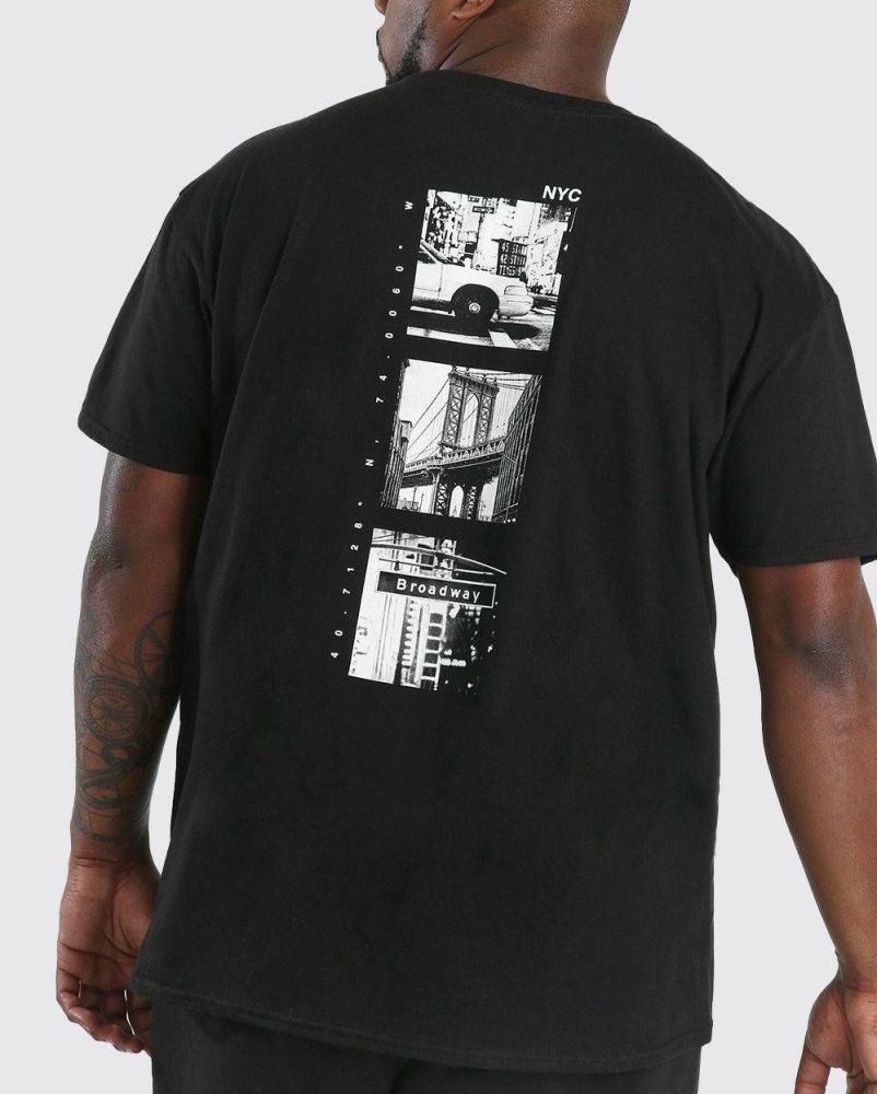 Black  Short Sleeve Print T-Shirt|Size: XXXL
