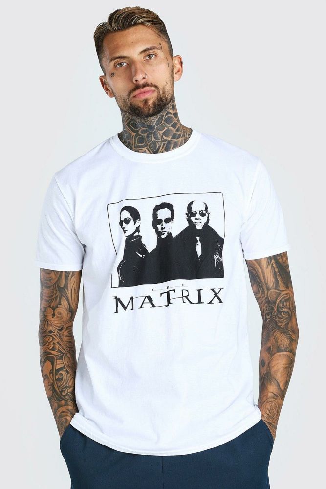  The Matrix  Black/White Printed T-Shirt|Size: M