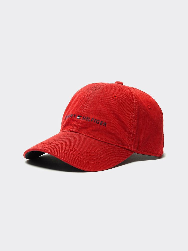Tommy Hilfiger Red Signature Baseball Cap Size: OS