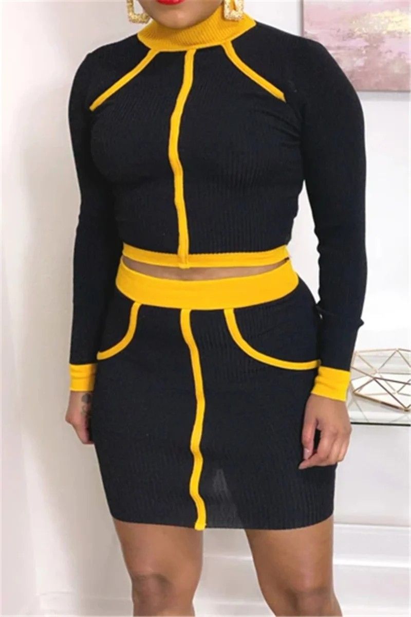Stretch Slim Skirt Two-piece Set|Size: S