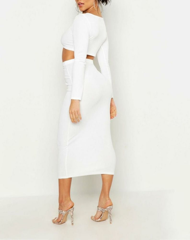 White Two-Piece Skirt Set Size: M