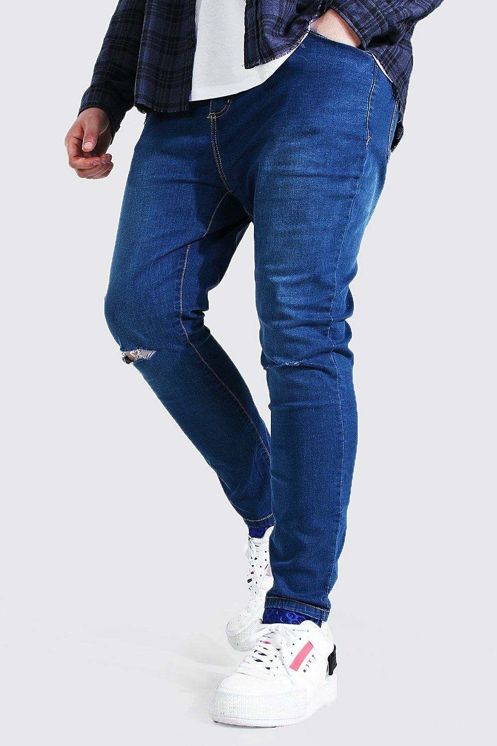 Super Stretch Skinny Knee Slit Jean Size: 38