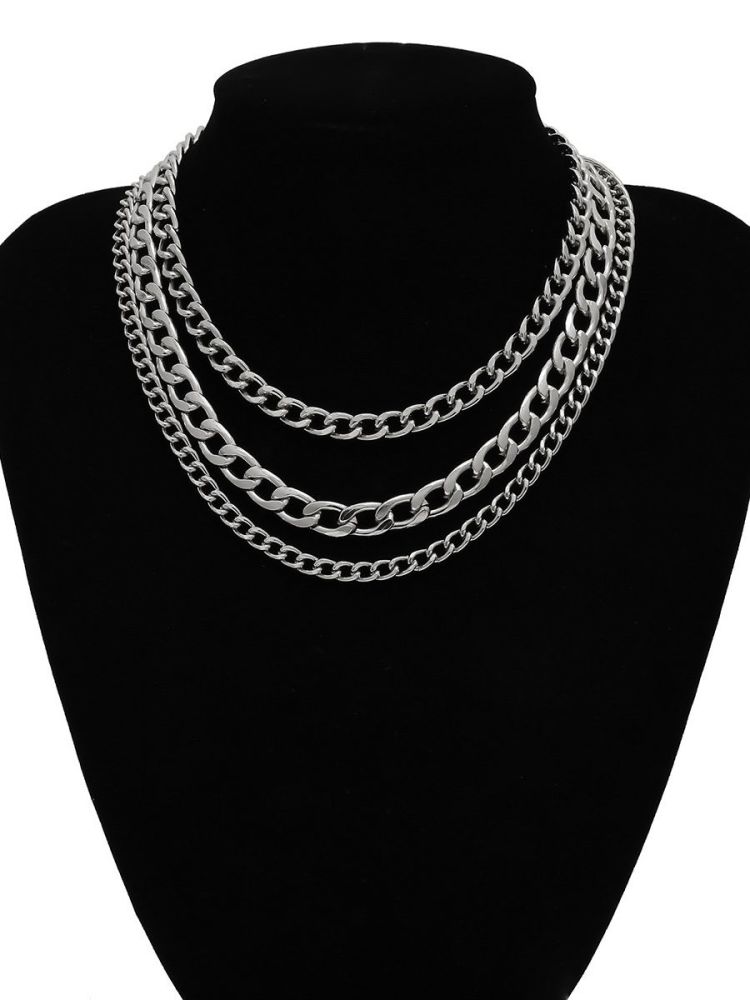 Layered Design Fashion Gold Chain Necklace