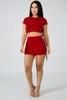 Red Two Piece Matching Set|Size: M
