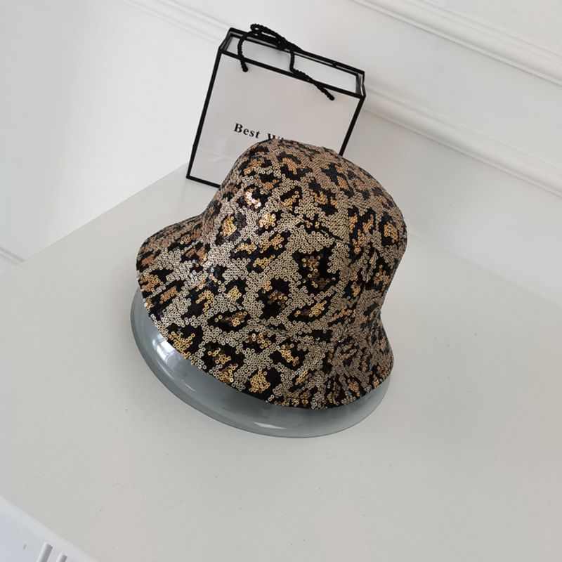 Leopard Pattern/Sequins Hat |Size: 56-58CM 