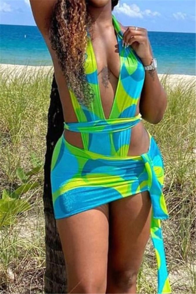 Multicolor Printed Two-Piece Set Size: XS