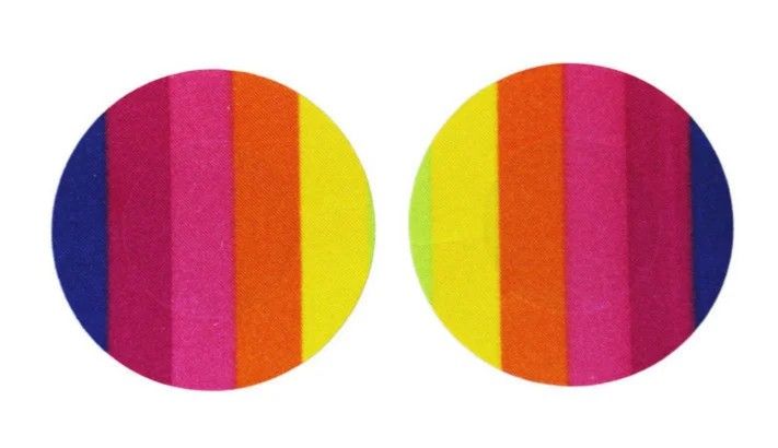 Disposable Rainbow Circle Nipple Pads (Size:6.0 6.0cm)