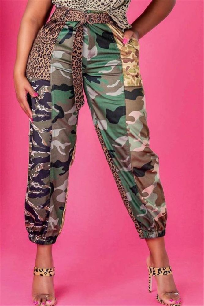 Camo/Leopard Printed Loose Casual Pants |Size: L/XL
