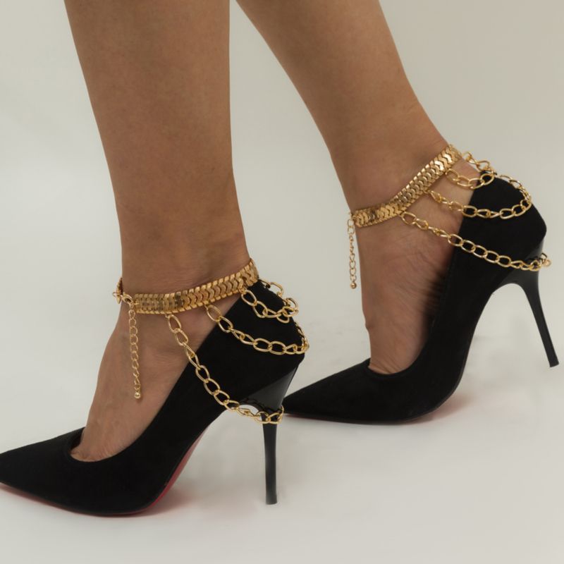 Fashion Gold Multi-Layer Anklet