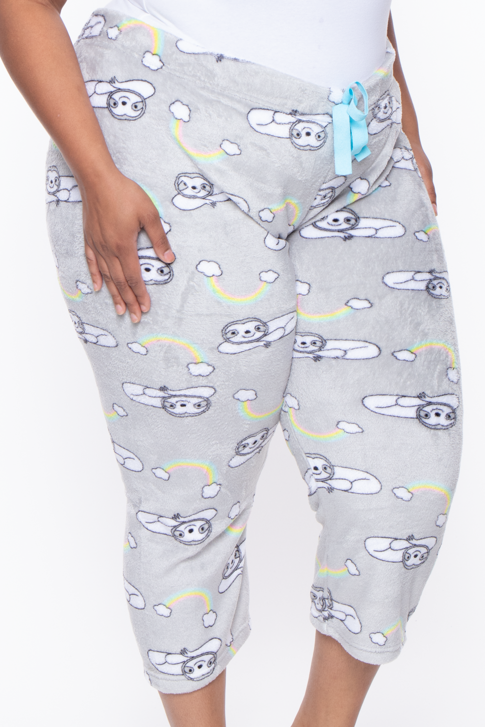 Gray Sloth Print Lounge Pant Size: 2XL