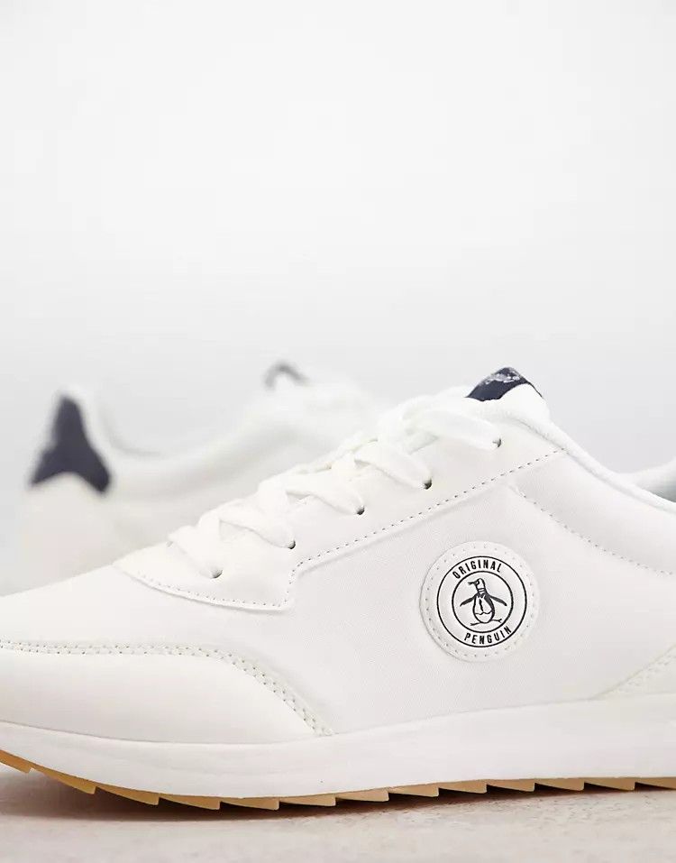 Original Penguin White Retro Sneakers Size: 8