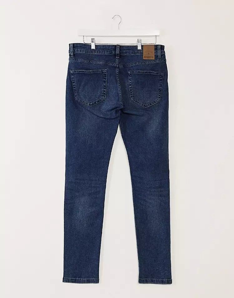 Skinny Fit Blue Washed Jeans Size: W36 L34