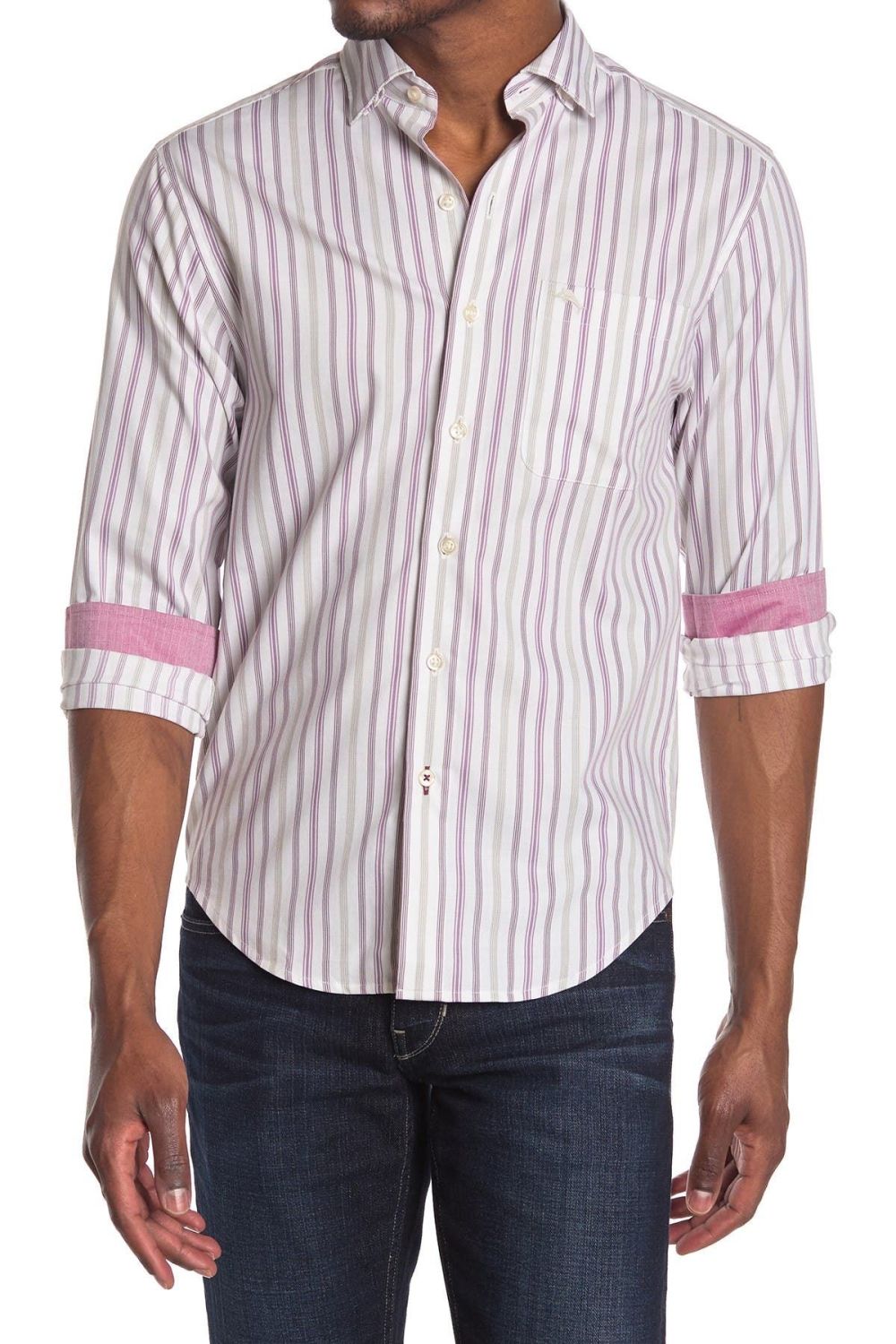 Tommy Bahama Vertical Striped Shirt Size: XS