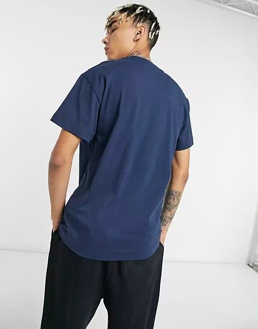 Navy Blue Vintage Logo Scrip T-shirt Size: S