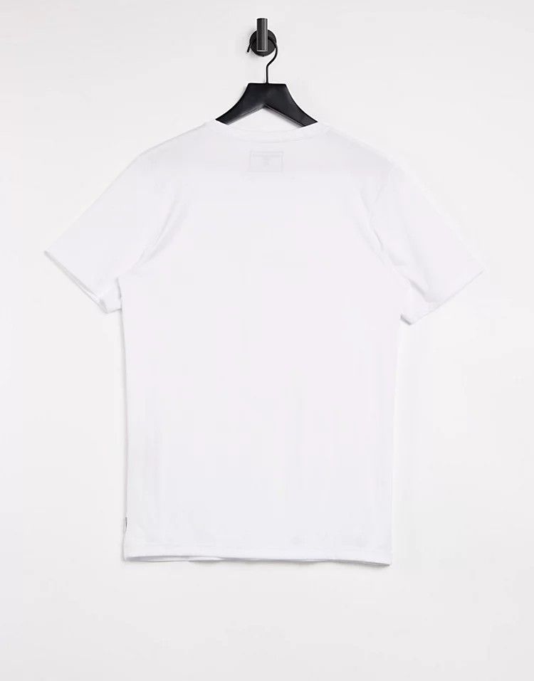 White Logo Print Performance T-shirt Size: M