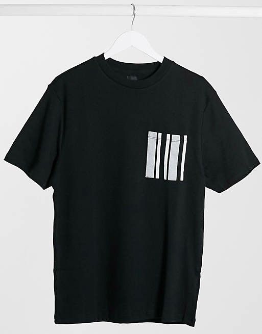 White Contrast Pocket T-Shirt Size: M