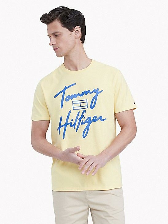 Tommy Hilfiger Yellow Essential T-Shirt Size: M