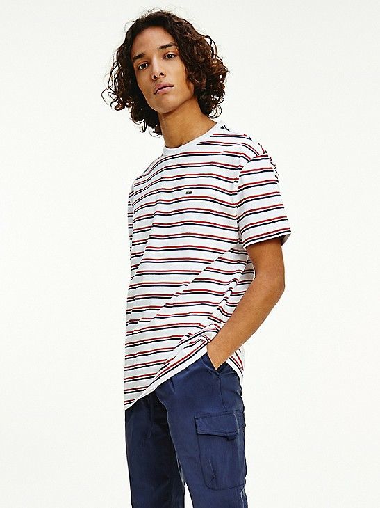 Tommy Jeans Multi Stripe T-Shirt Size: XS