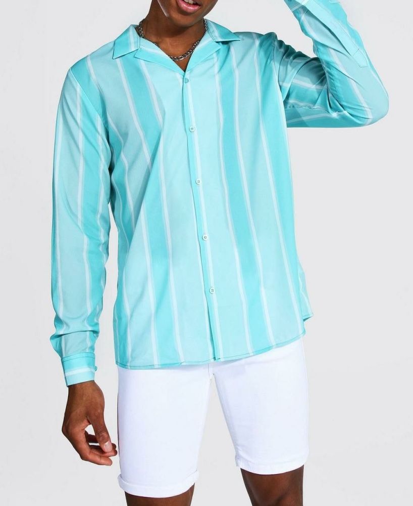  Long Sleeve Striped Shirt Size: L