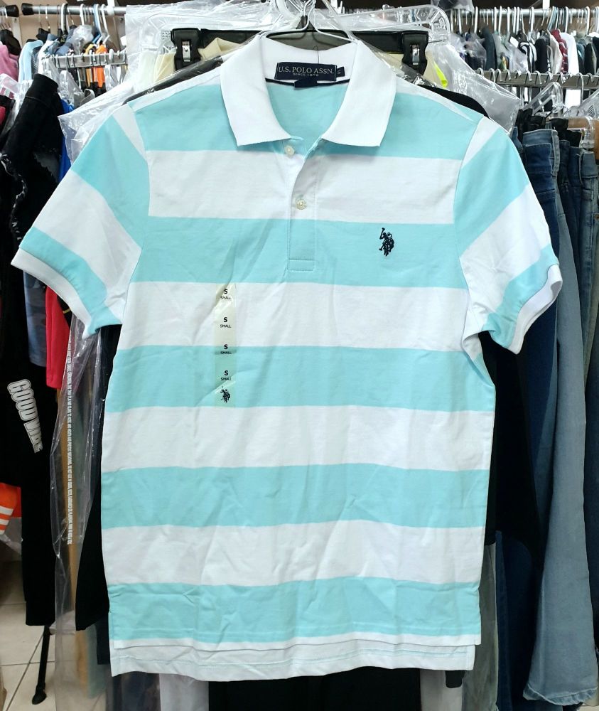 U.S. Polo Assn.  Jersey Stripe Polo Shirt Size: S